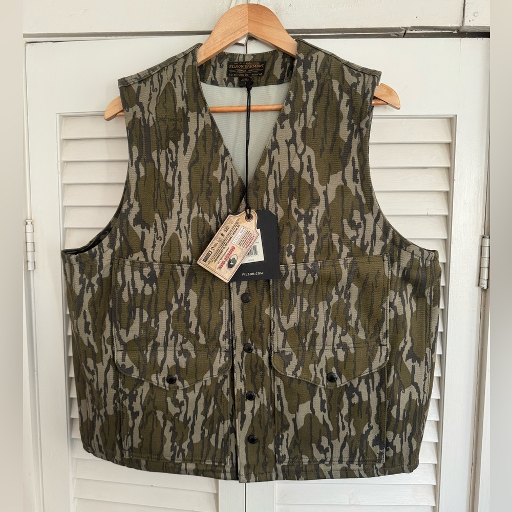 Filson Rugged Twill Cruiser Vest size XL Mossy Oak Bottomland Factory 1sts - Picture 1 of 4
